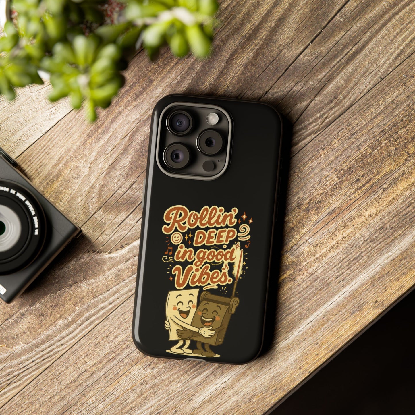 Phone Case — "Rollin' Deep in Good Vibes" Cartoon Retro Design