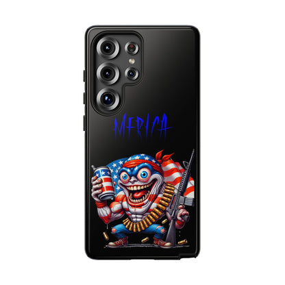 Phone Case — Patriotic 'Merica Clown with Flag, Beer & Rifle