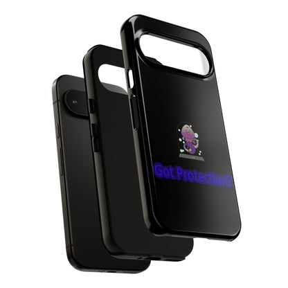 Phone Case — 'Got Protection?' Cute Purple Alien Anti-Shock Protective Cover