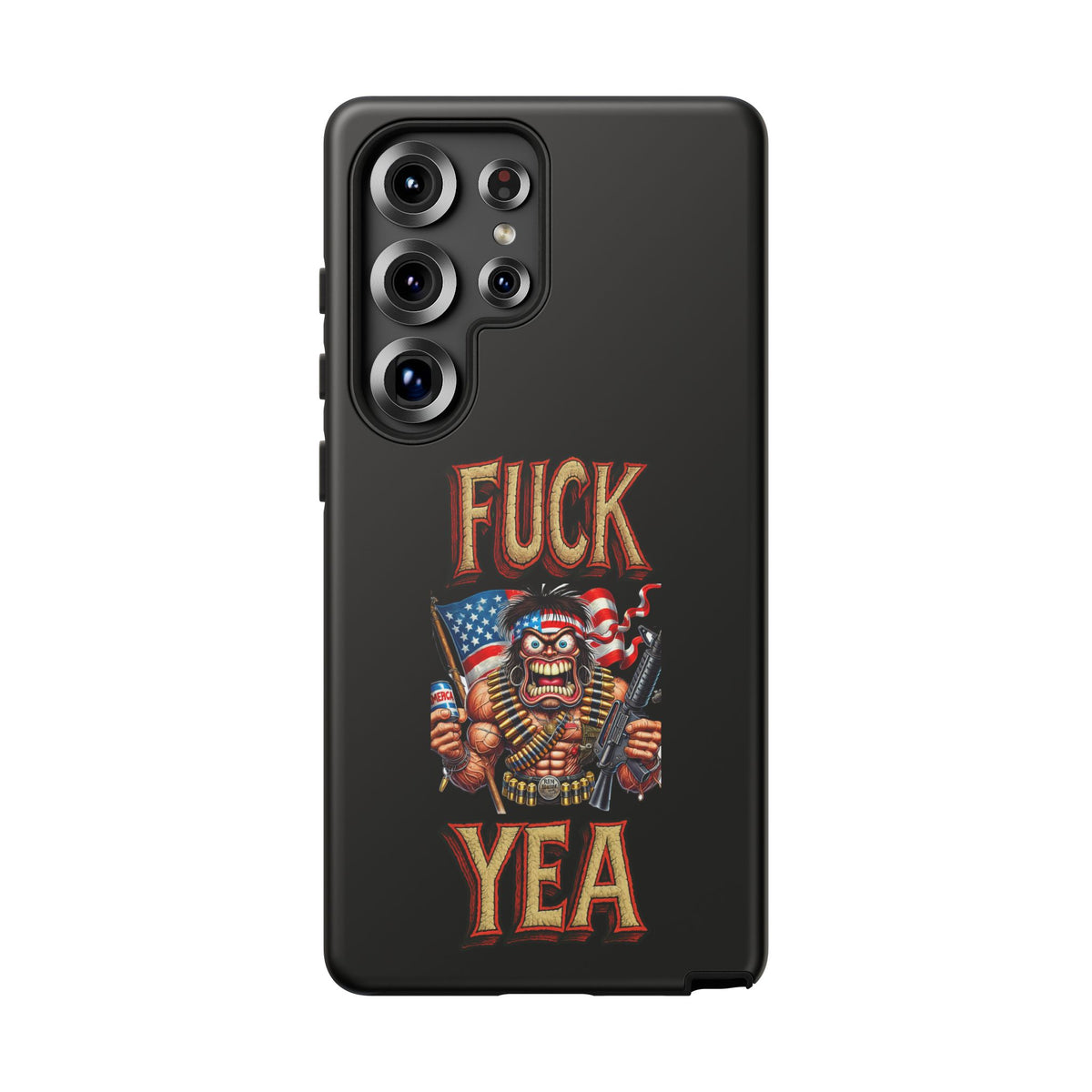 Phone Case — "FUCK YEA" Patriotic Skeleton Soldier Graphic