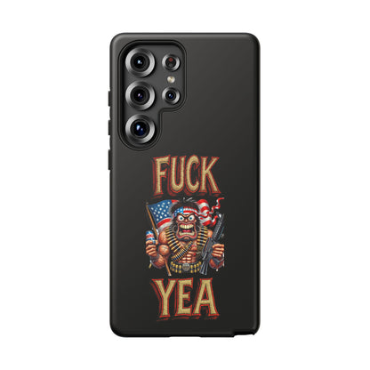 Phone Case — "FUCK YEA" Patriotic Skeleton Soldier Graphic