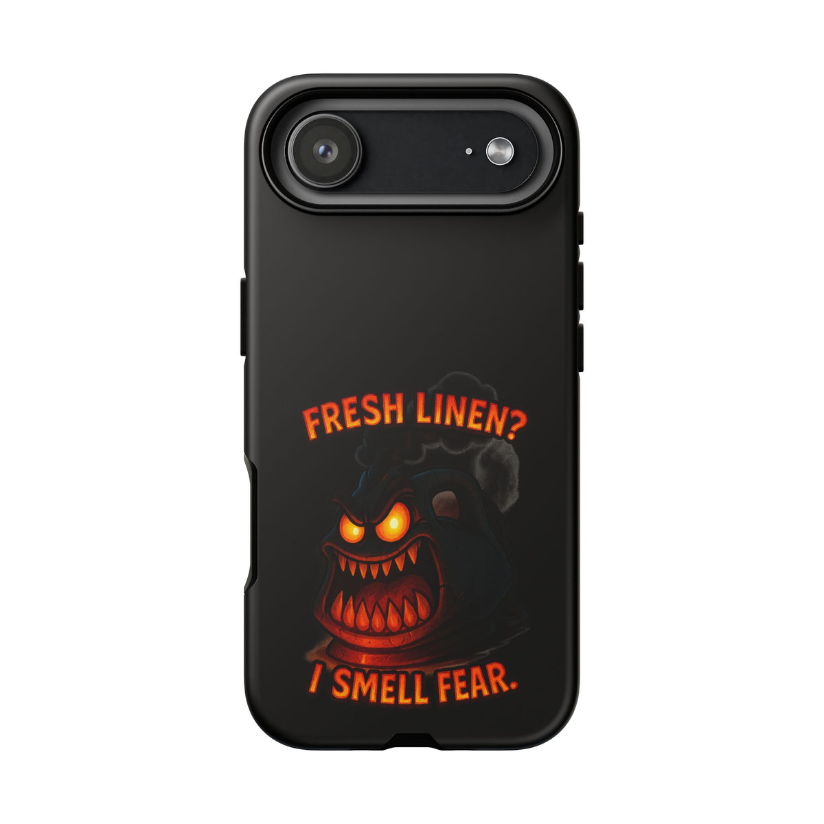 Phone Case — 'Fresh Linen? I Smell Fear.' Spooky Pumpkin Horror Protective Case