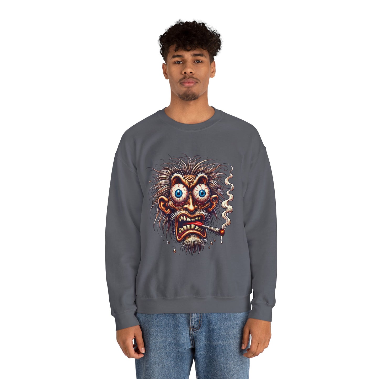 Wild-Eyed Smoking Maniac Crewneck Sweatshirt