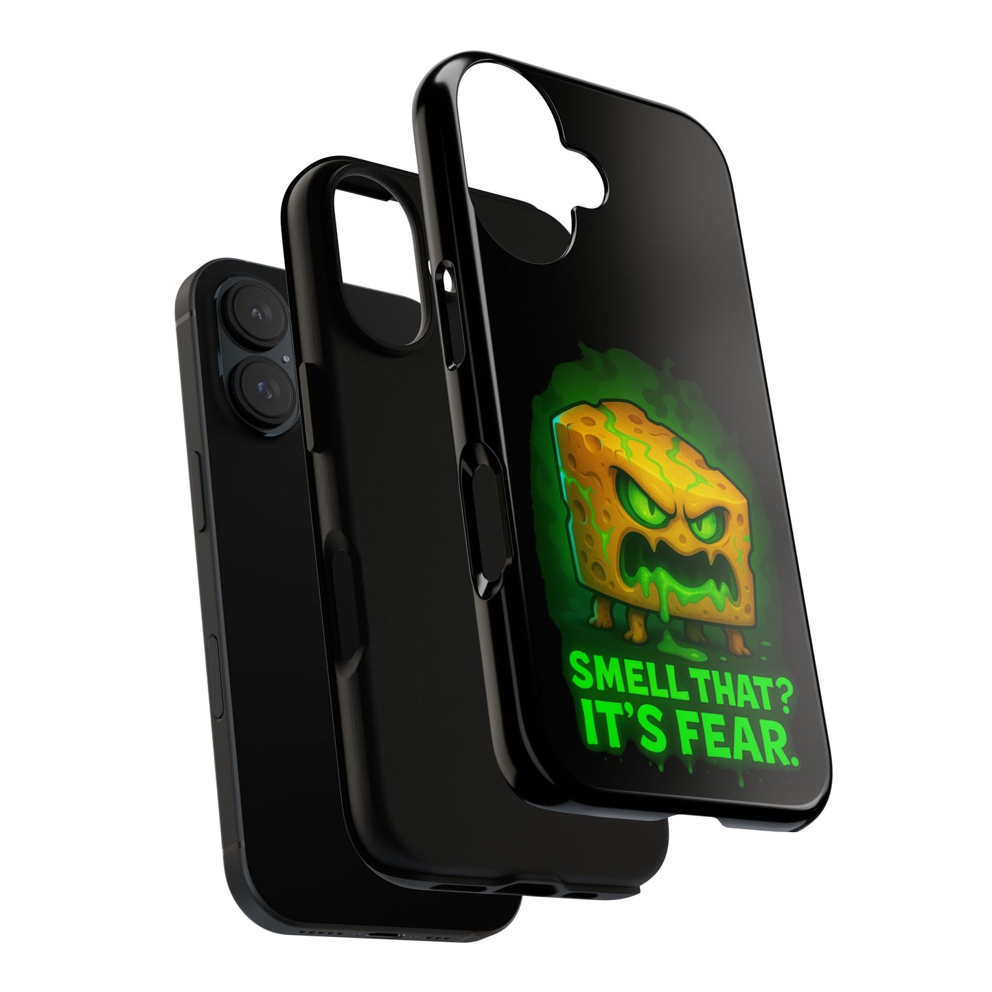 Phone Case — 'Smell That? It's Fear.' Spooky Cheese Monster Protective Case