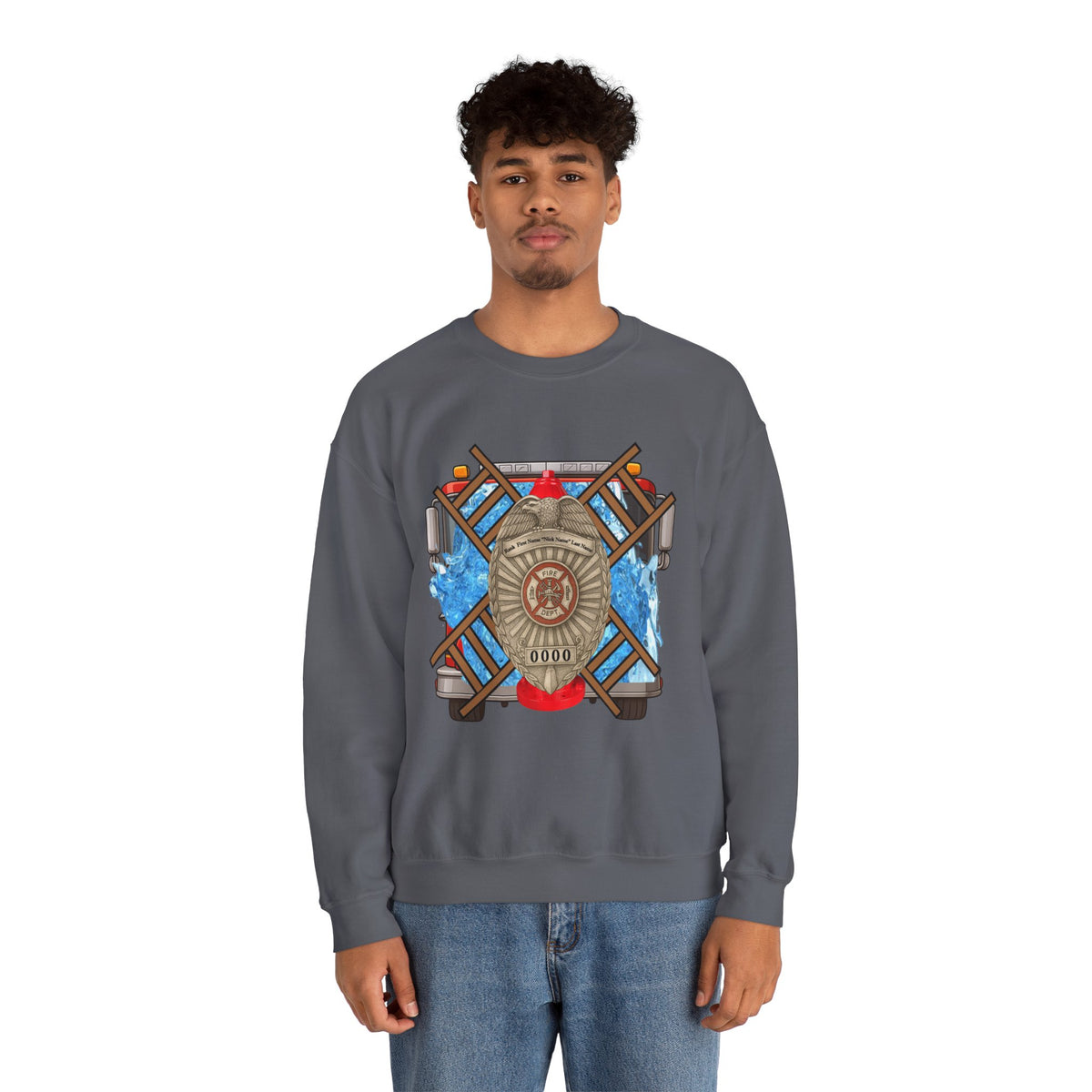 Firefighter by Trade Protector by Choice Crewneck Sweatshirt