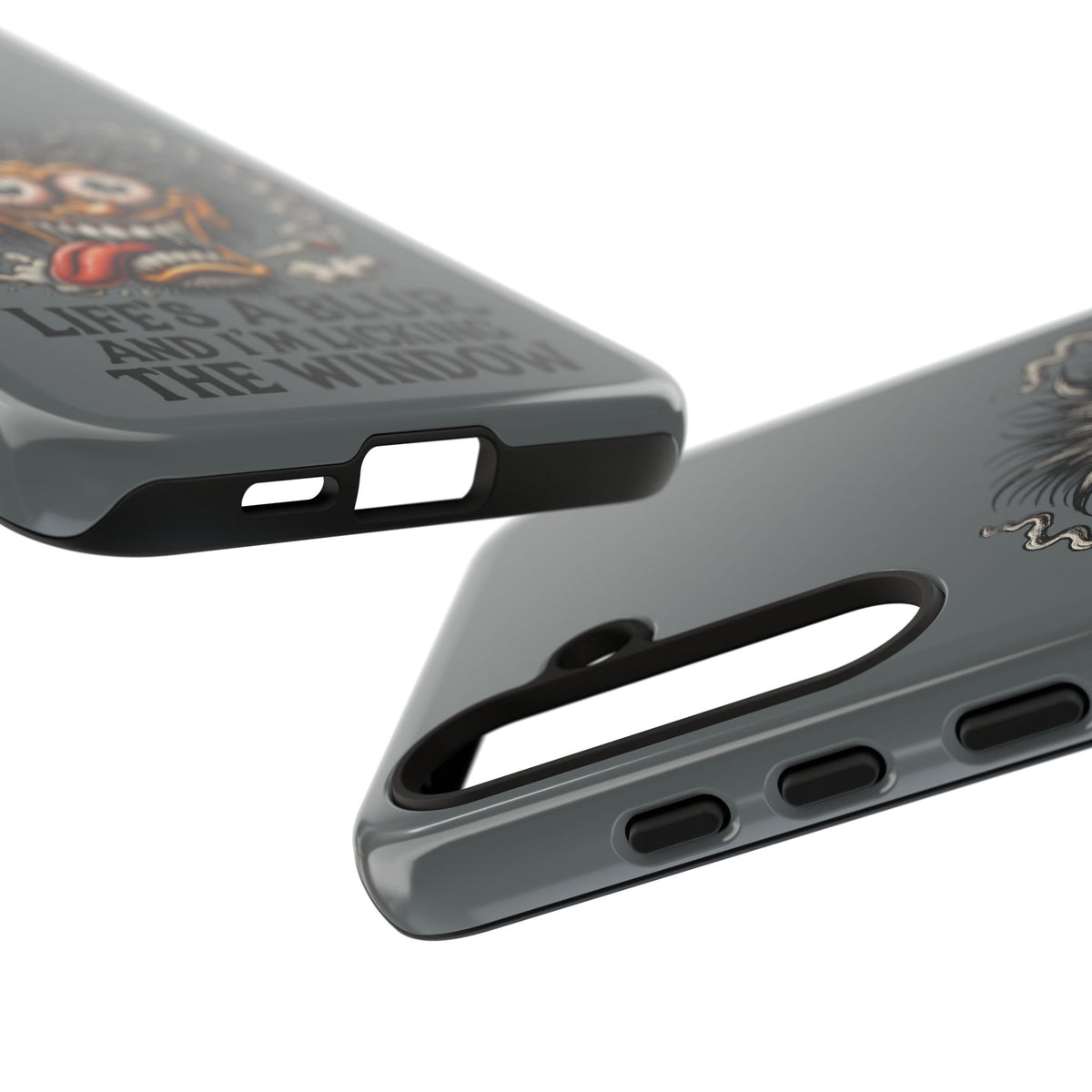 Phone Case — 'Life's a Blur and I'm Licking the Window' Funky Monster Graphic