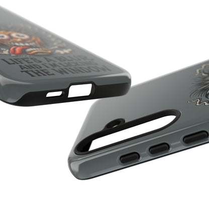 Phone Case — 'Life's a Blur and I'm Licking the Window' Funky Monster Graphic