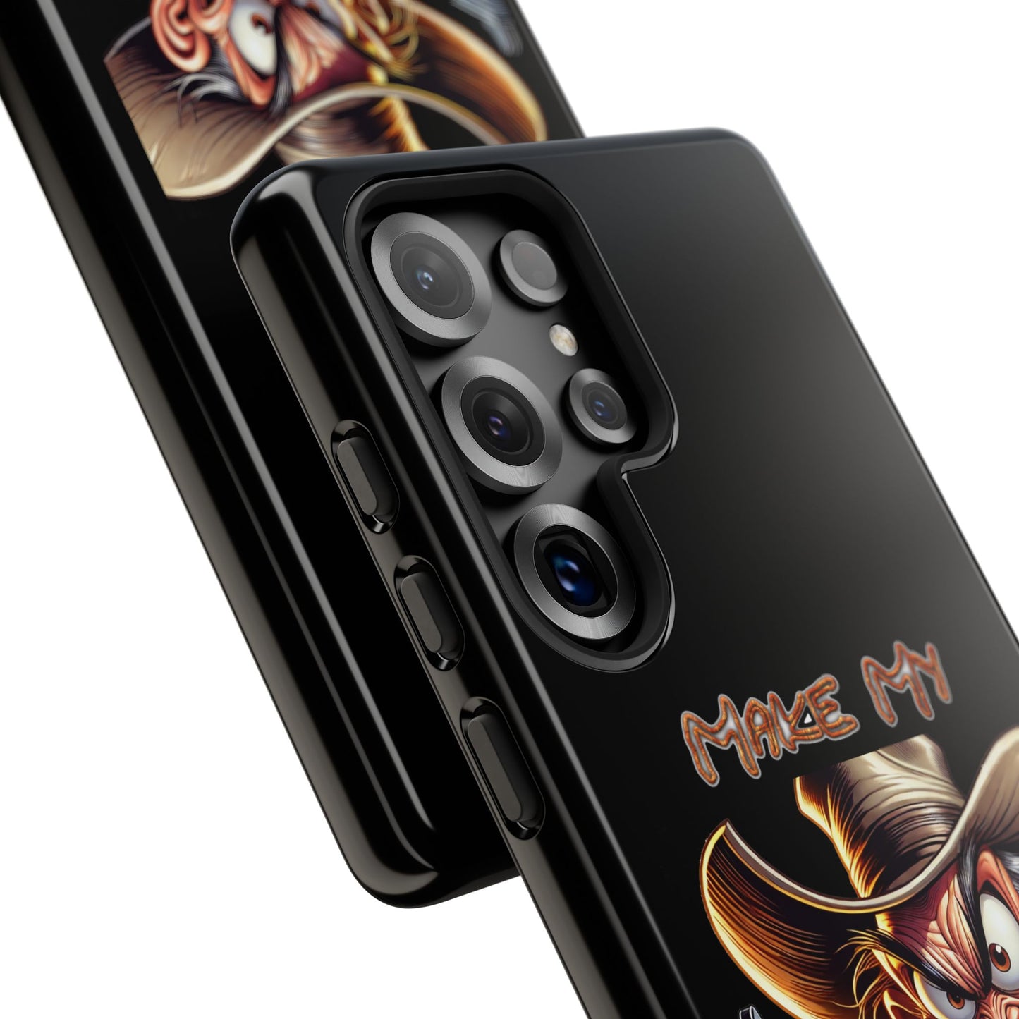 Phone Case - 'Make My Day' Cowboy Revolver Graphic Protective Case