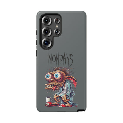 Mondays Zombie Character Phone Case – Funny Groggy Coffee Phone Cover