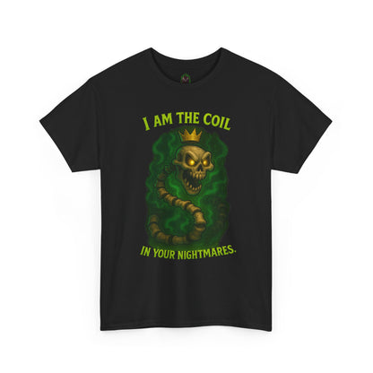 Skull Snake Crown Tee | I Am The Coil Nightmare Illustration