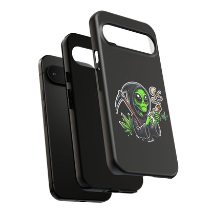 Reaper Alien Phone Case – Cute Grim Reaper Smoking Weed iPhone Case