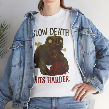 Slow Death Hits Harder – Zombie Turtle Tee