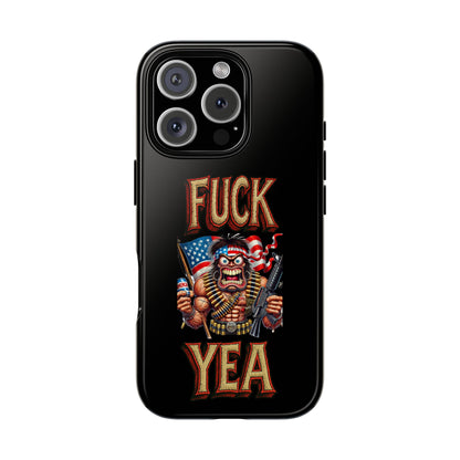 Phone Case — "FUCK YEA" Patriotic Skeleton Soldier Graphic