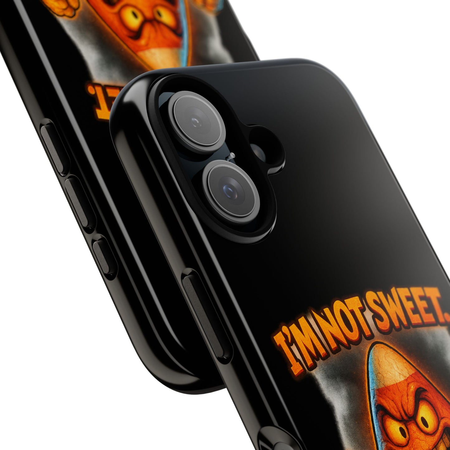 Phone Case — "I'm Not Sweet, I'm Spite in Stripes" Candy Monster Design