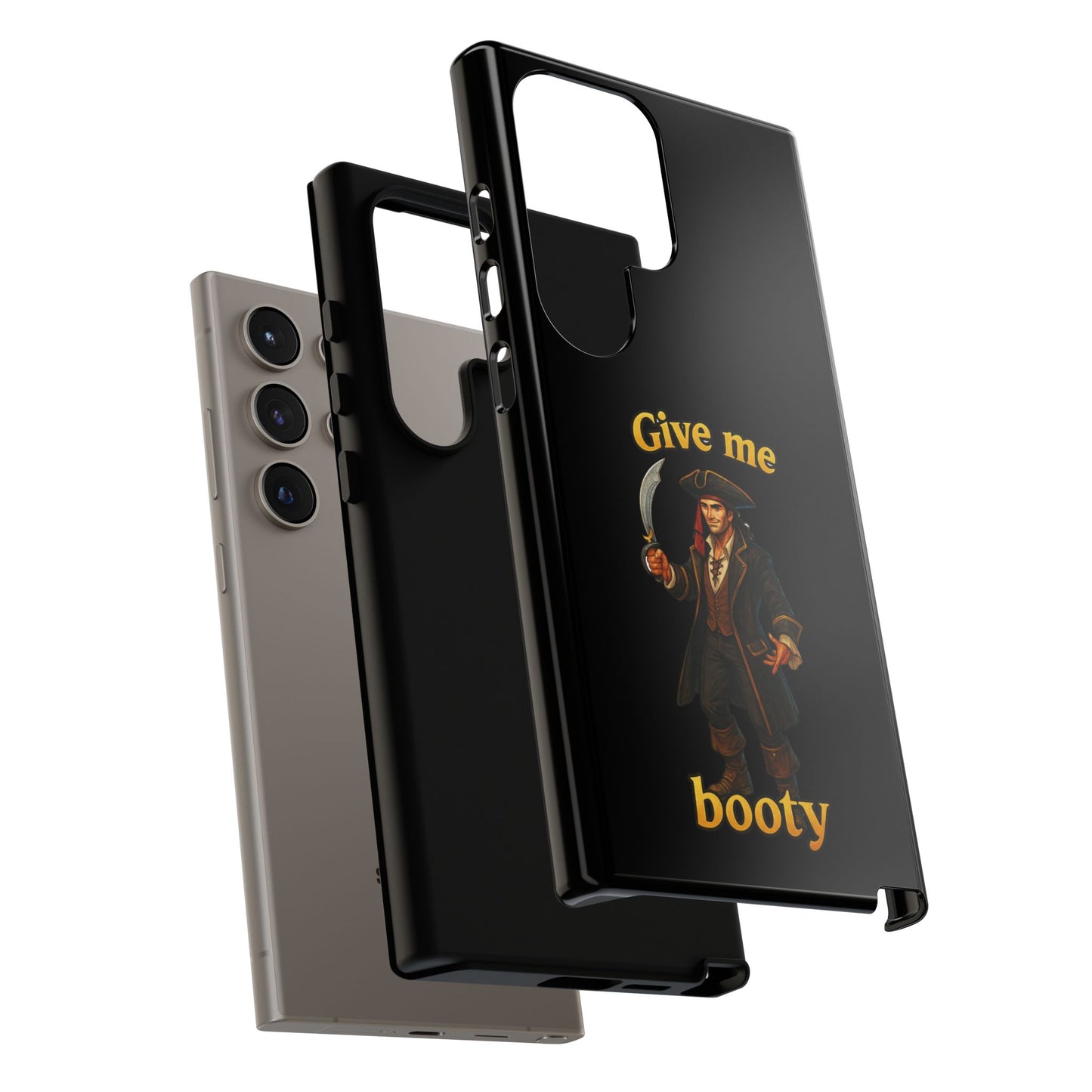 Phone Case — 'Give Me Booty' Pirate Graphic Protective Case