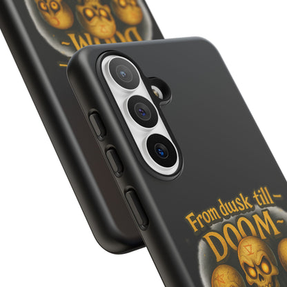 Phone Case — "From Dusk Till Doom We Jam" Skeleton Band Design