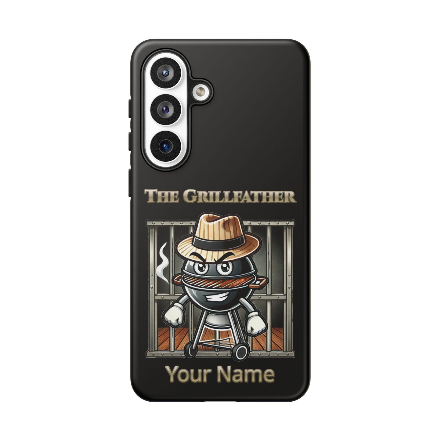 Grillfather Personalized Phone Case — Funny BBQ Smoker Design