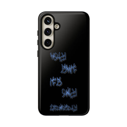 Phone Case — Blue Neon Graffiti "Tough Cases" Protective Cover
