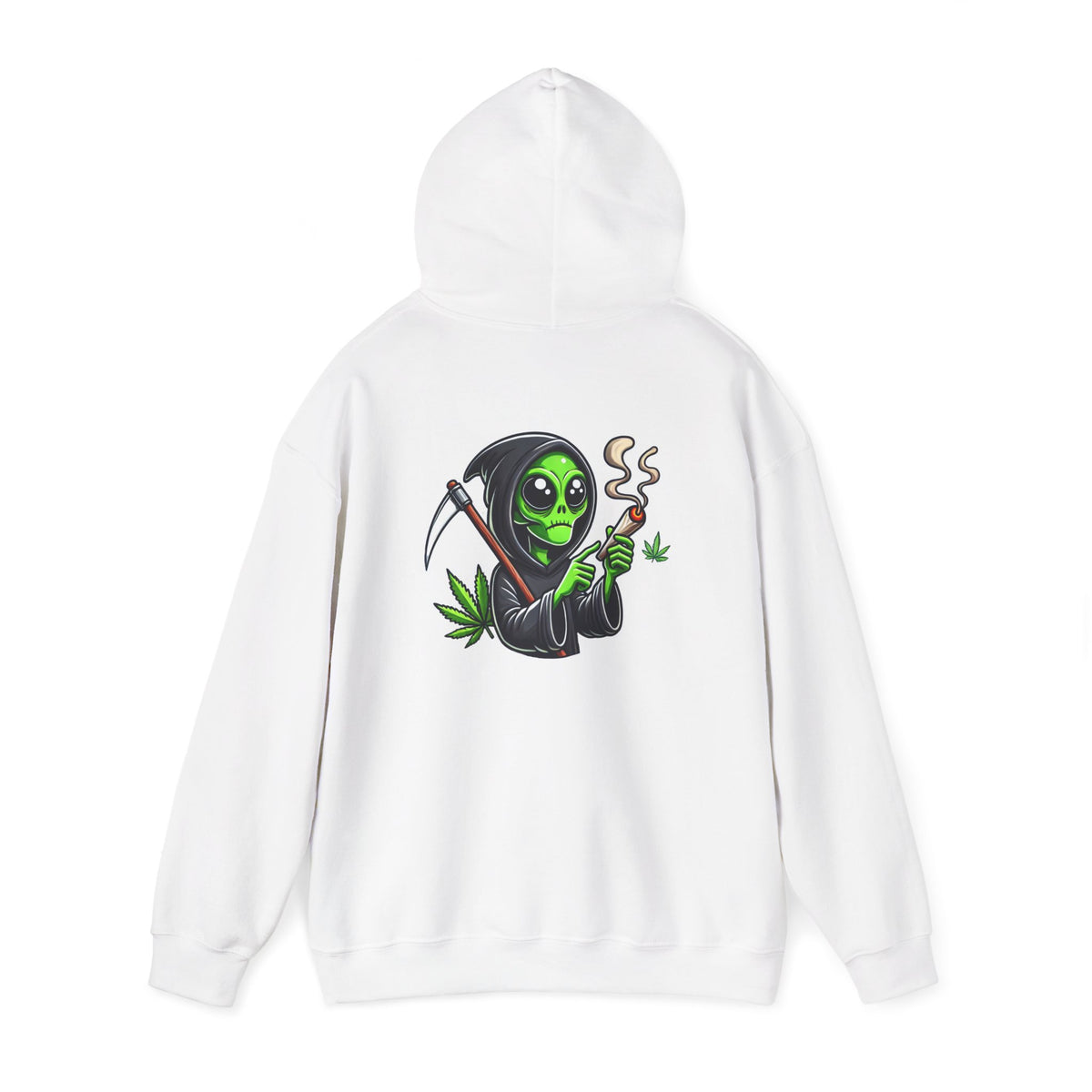 Reaper Smoking Weed Hoodie – Cannabis Grim Reaper Graphic Pullover