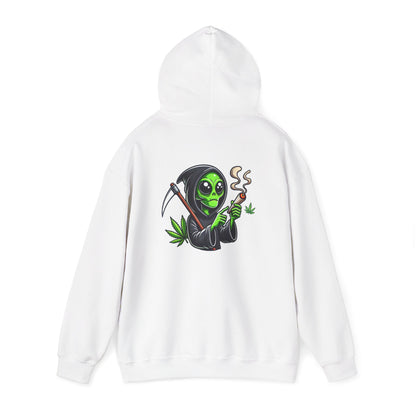 Reaper Smoking Weed Hoodie – Cannabis Grim Reaper Graphic Pullover