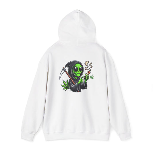 Reaper Smoking Weed Hoodie – Cannabis Grim Reaper Graphic Pullover