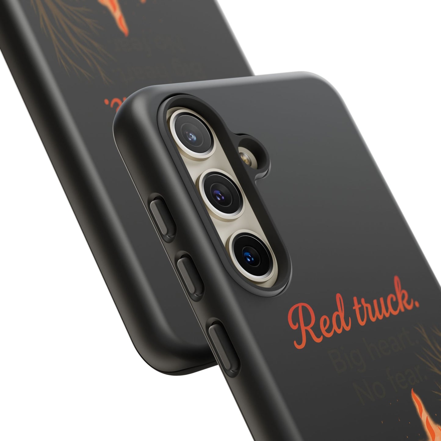 Phone Case — 'Red truck' Fire Truck Design, Vintage Firefighter Gift