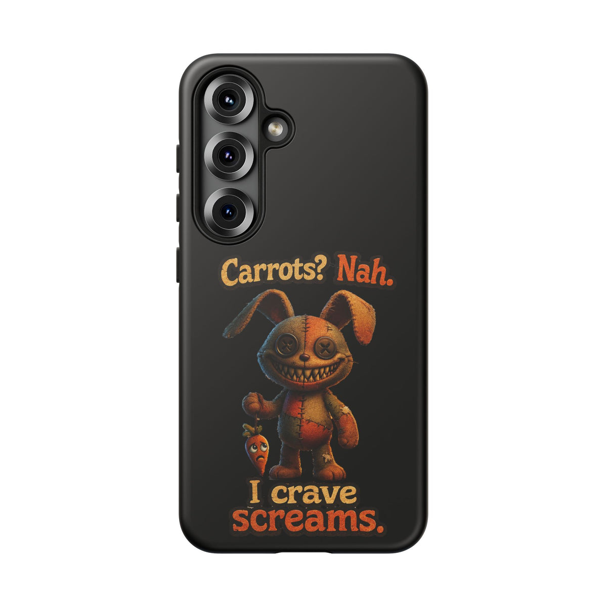 Phone Case — Creepy Bunny "Carrots? Nah. I crave screams." Halloween Horror Design