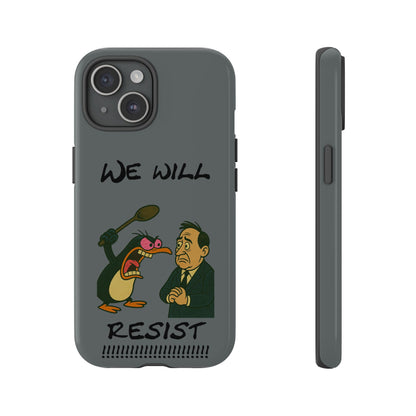 Phone Case - "We Will Resist" Cartoon Protest Design