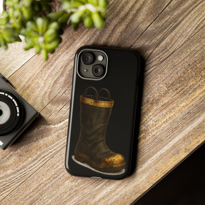 Vintage Fire Boot Phone Case — Rugged Protective iPhone Cover