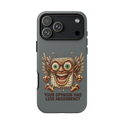 Phone Case — Funny Vintage Winged Toaster Design (“Your Opinion Has Less Absorbency”)