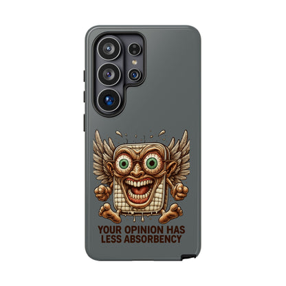 Phone Case — Funny Vintage Winged Toaster Design (“Your Opinion Has Less Absorbency”)