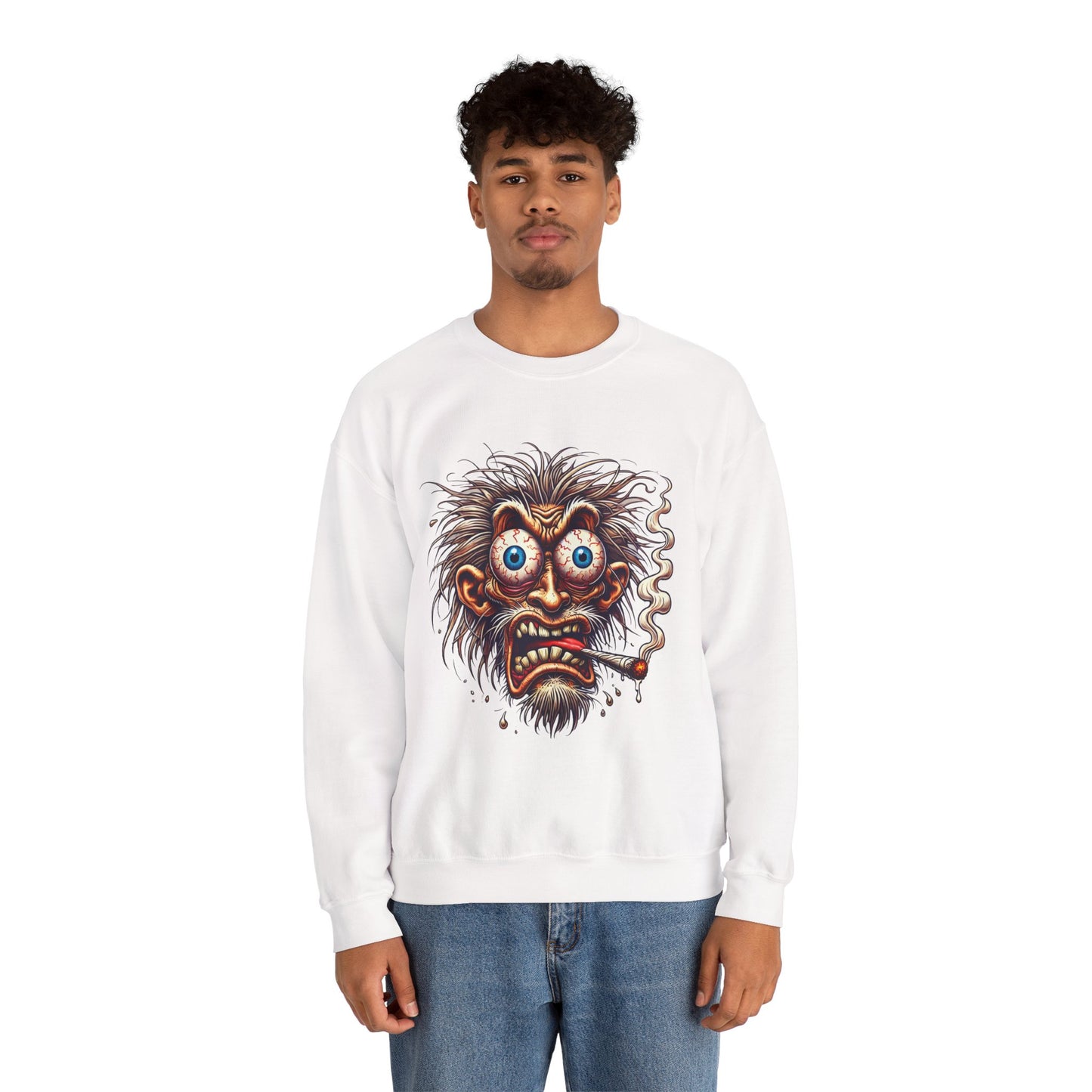 Wild-Eyed Smoking Maniac Crewneck Sweatshirt