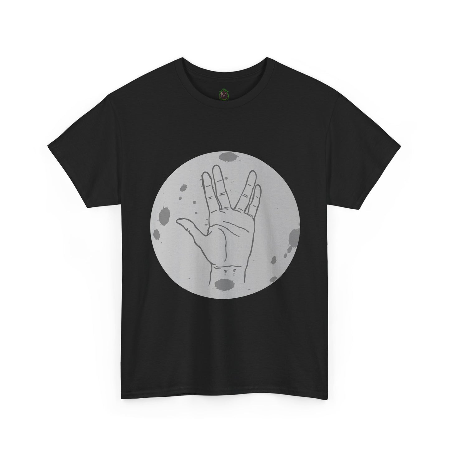 Vulcan Salute Moon Tee | Science Fiction Hand Graphic Tee
