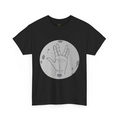 Vulcan Salute Moon Tee | Science Fiction Hand Graphic Tee