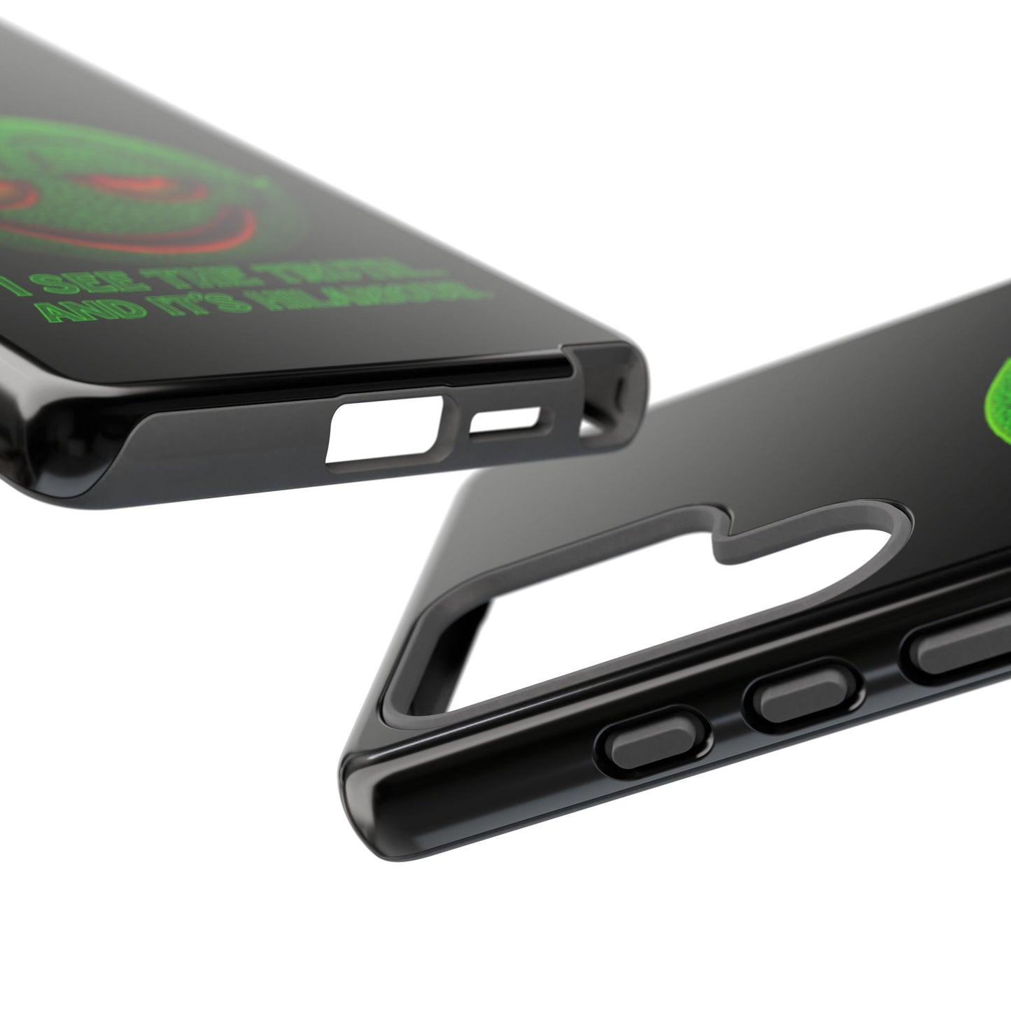 Phone Case — Green Smiley 'I See The Truth... And It's Hilarious' Protective Cover