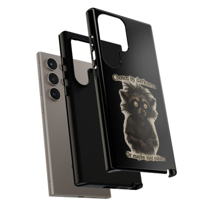 Phone Case - "Chosen by Darkness (Or Maybe Just Rabies)" Cute Creepy Retro Creature Protective Case