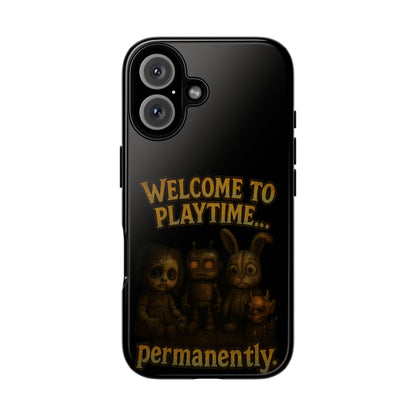 Phone Case — "Welcome to Playtime... Permanently." Horror Game Character Protective Case