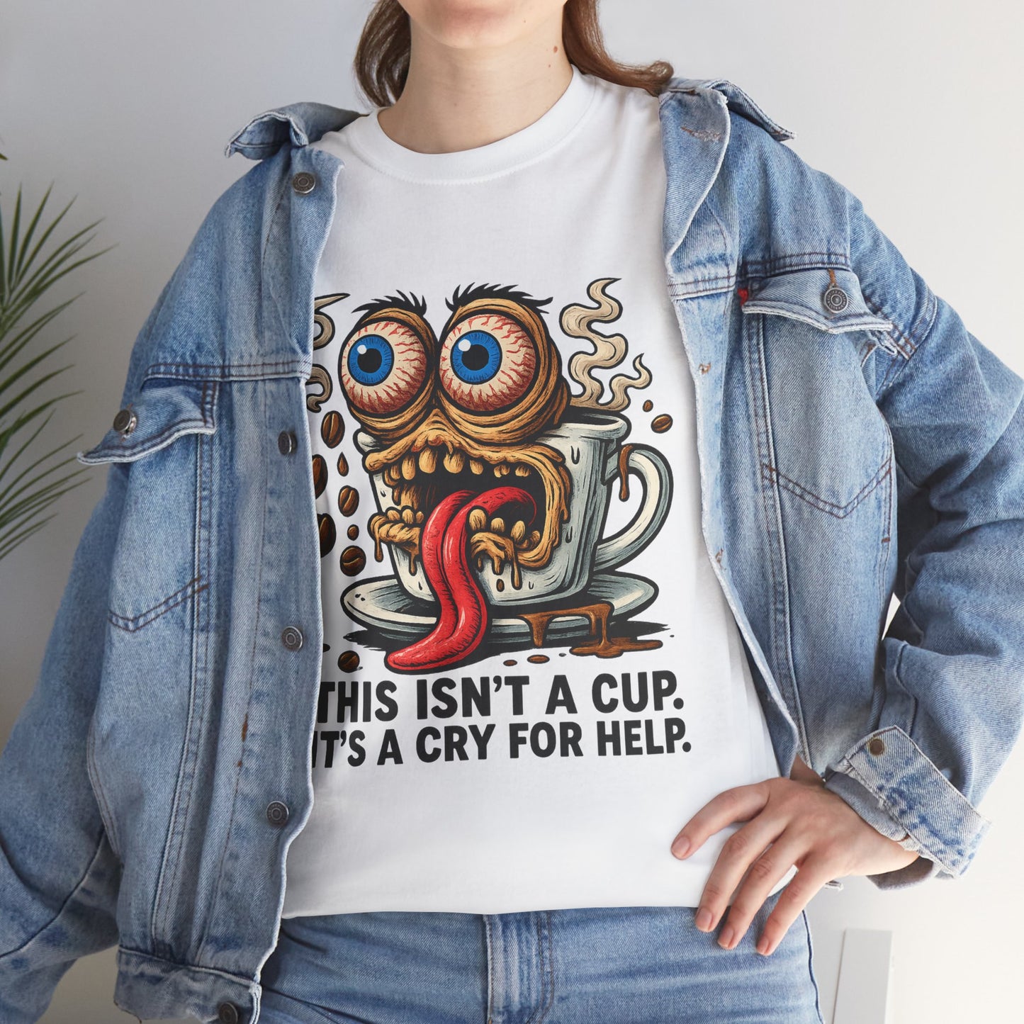 Cry for Help – Coffee Zombie Tee