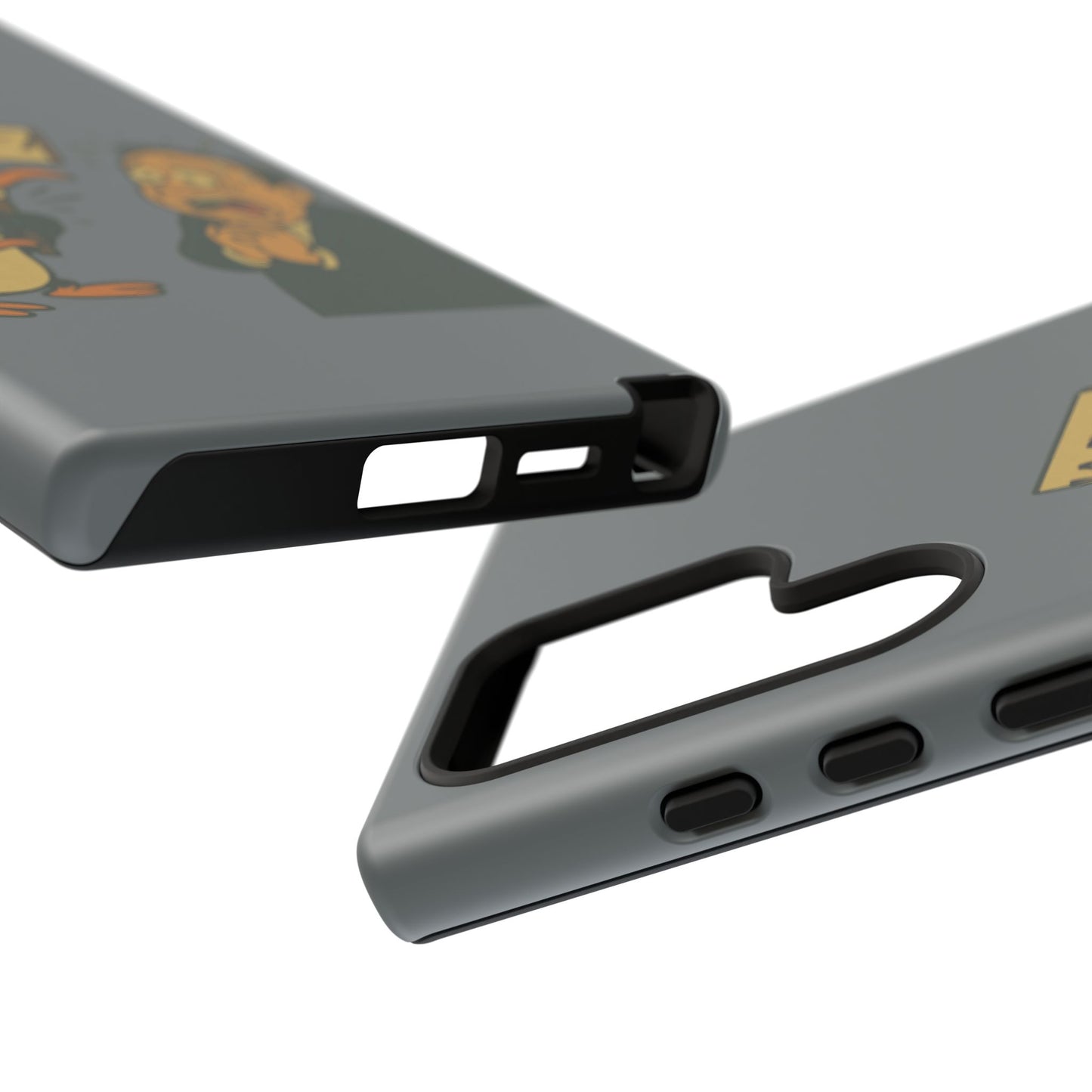 Phone Case - Cartoon Penguin Yelling 'WTF' at Shocked Man, Funny Protective iPhone Cover
