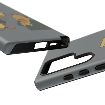 Phone Case - Cartoon Penguin Yelling 'WTF' at Shocked Man, Funny Protective iPhone Cover