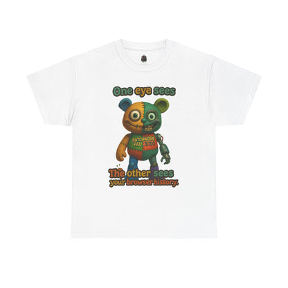 Two-Faced Teddy Bear Tee | One Eye Sees, The Other Sees Your Browser History