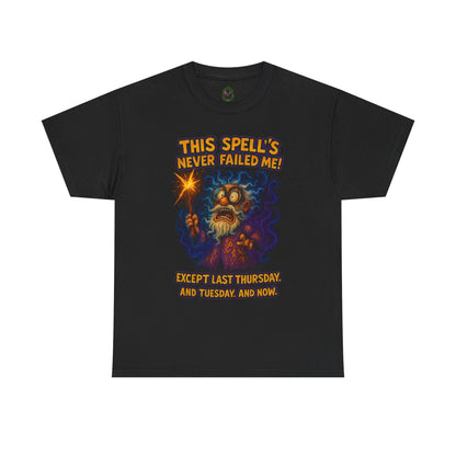 This Spell's Never Failed Me Wizard Tee | Funny Magic Illustration