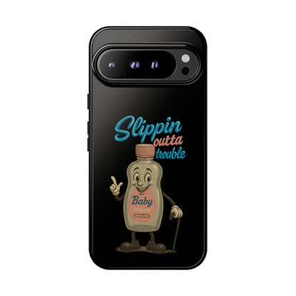 Phone Case — Retro 'Slippin Outta Trouble' Baby Bottle Design