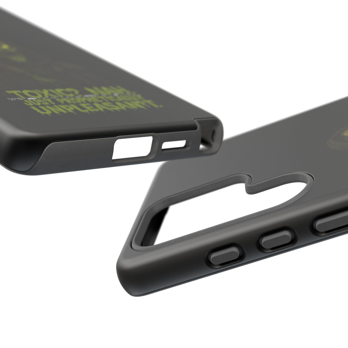Phone Case — 'Toxic? Nah, Just Prophetically Unpleasant' Neon Grim Reaper Protective Cover