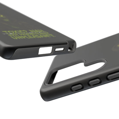 Phone Case — 'Toxic? Nah, Just Prophetically Unpleasant' Neon Grim Reaper Protective Cover