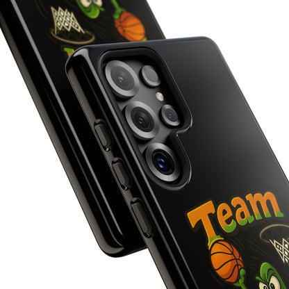Team Player Basketball Phone Case — Cute Cartoon Pickle Dunk Phone Cover