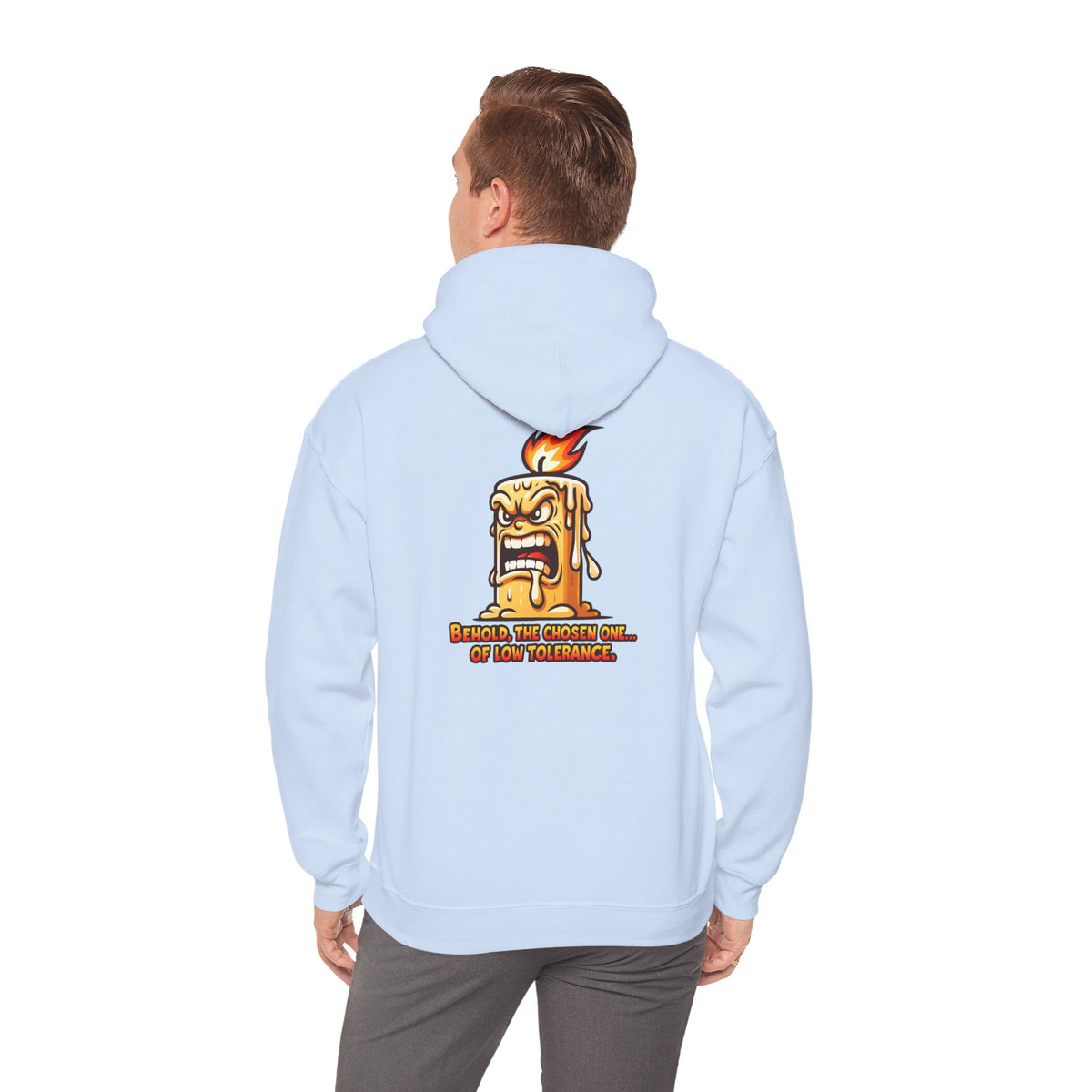Hoodie — Spicy Candle Melt Comic Design (“Because I’m Candles and... My Tolerance”)