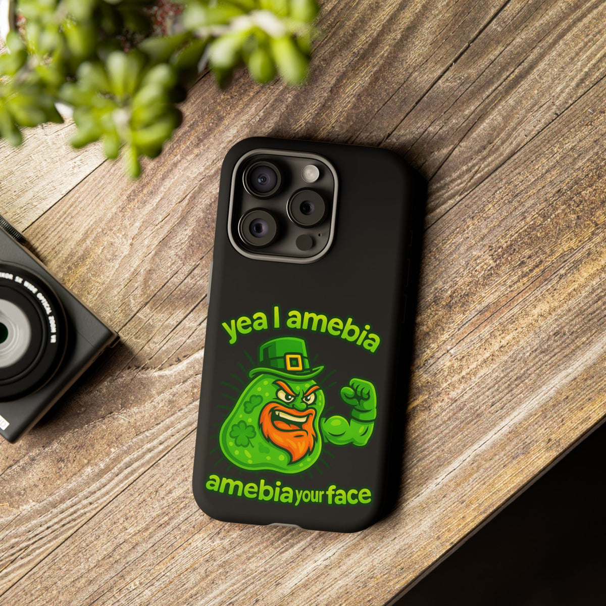 Phone Case – “Yea I Amebia, Amebia Your Face” St. Patrick’s Day Funny Amoeba Design