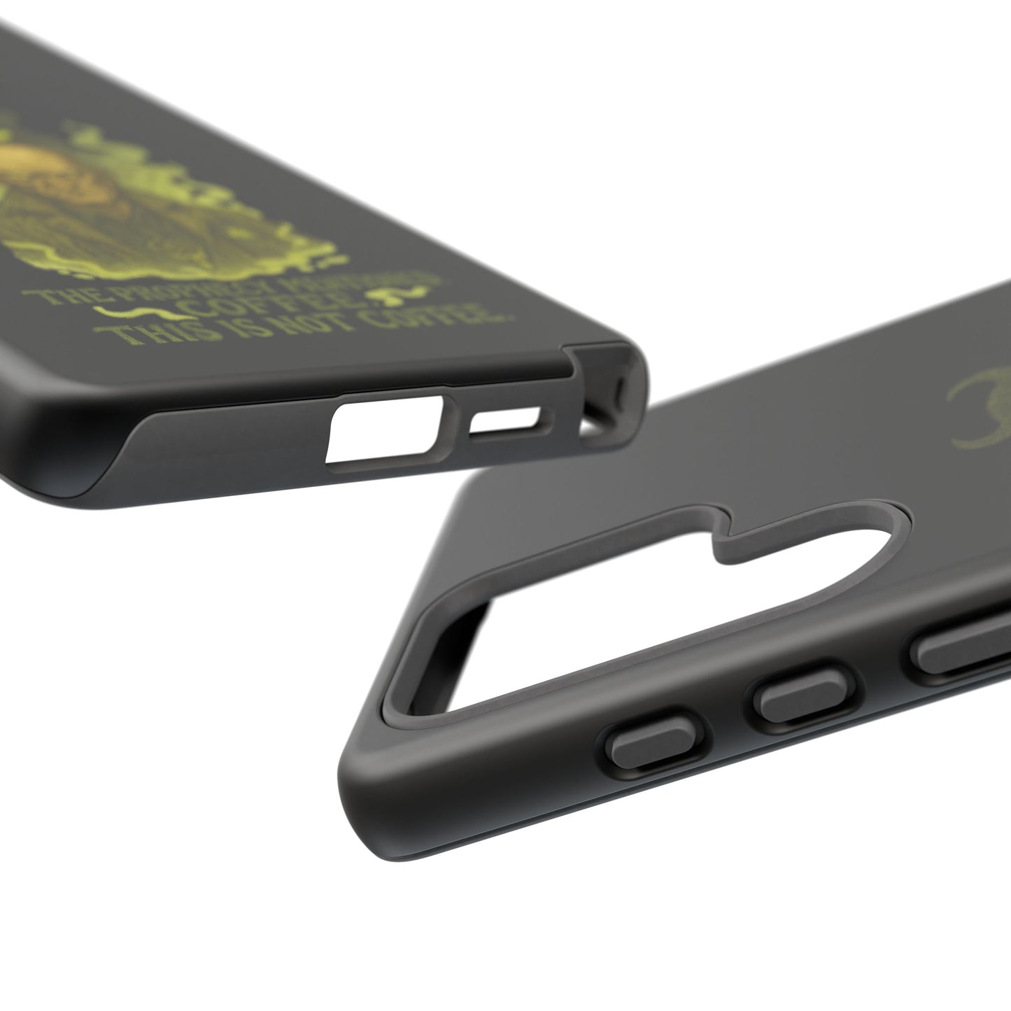 Phone Case — “The Prophecy Mentioned: Coffee This Is Not Coffee” Gothic Horror Design