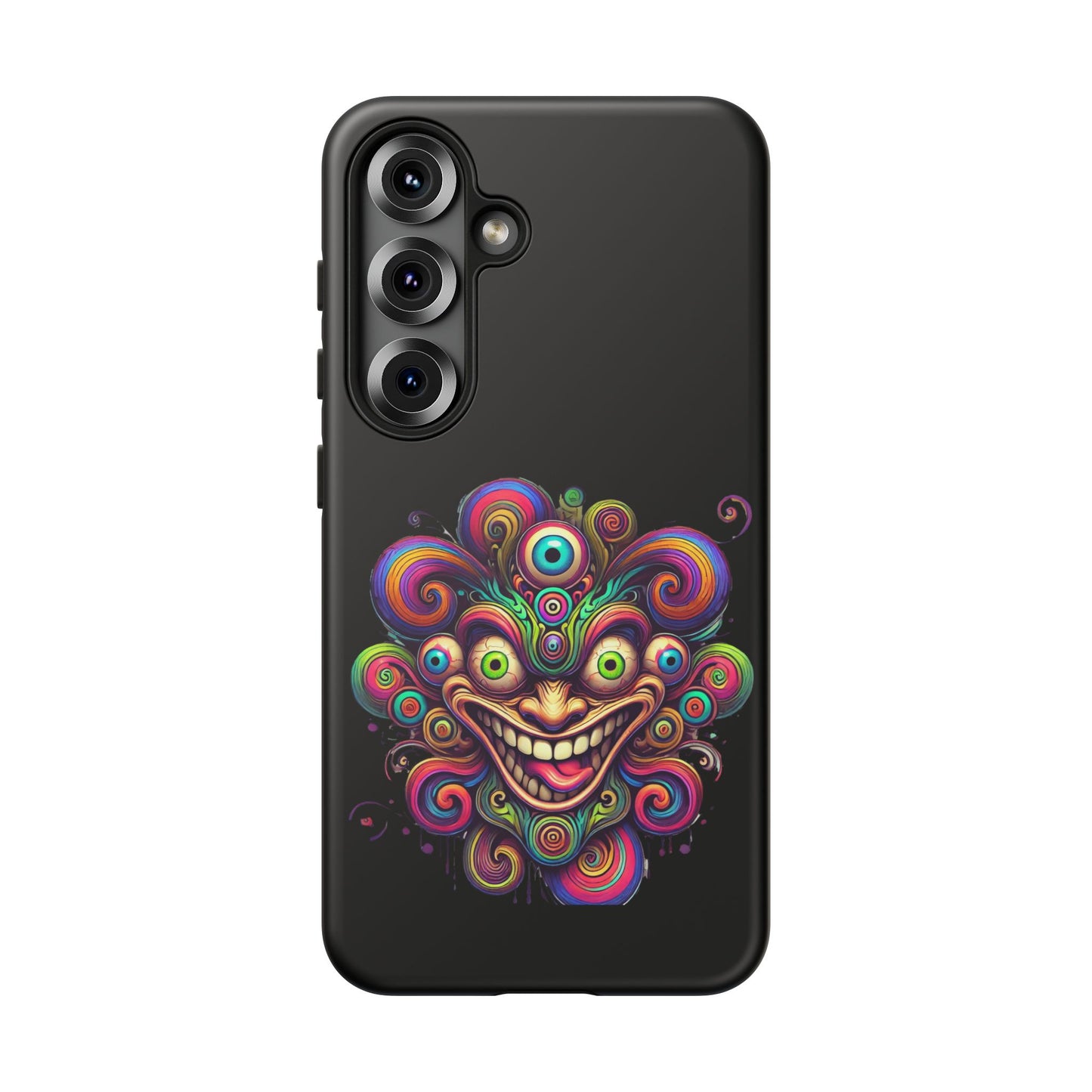 Psychedelic Jester Phone Case — Colorful Creepy Clown Tough Case